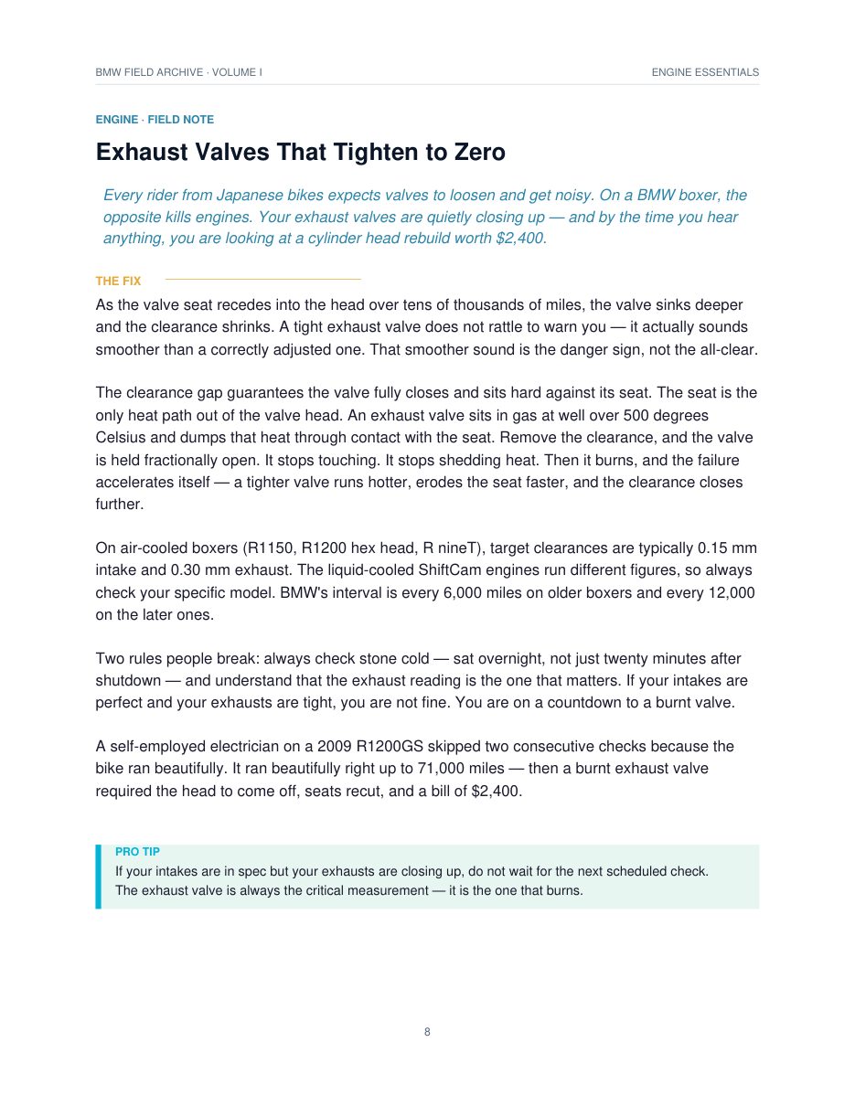 Exhaust Valves That Tighten to Zero