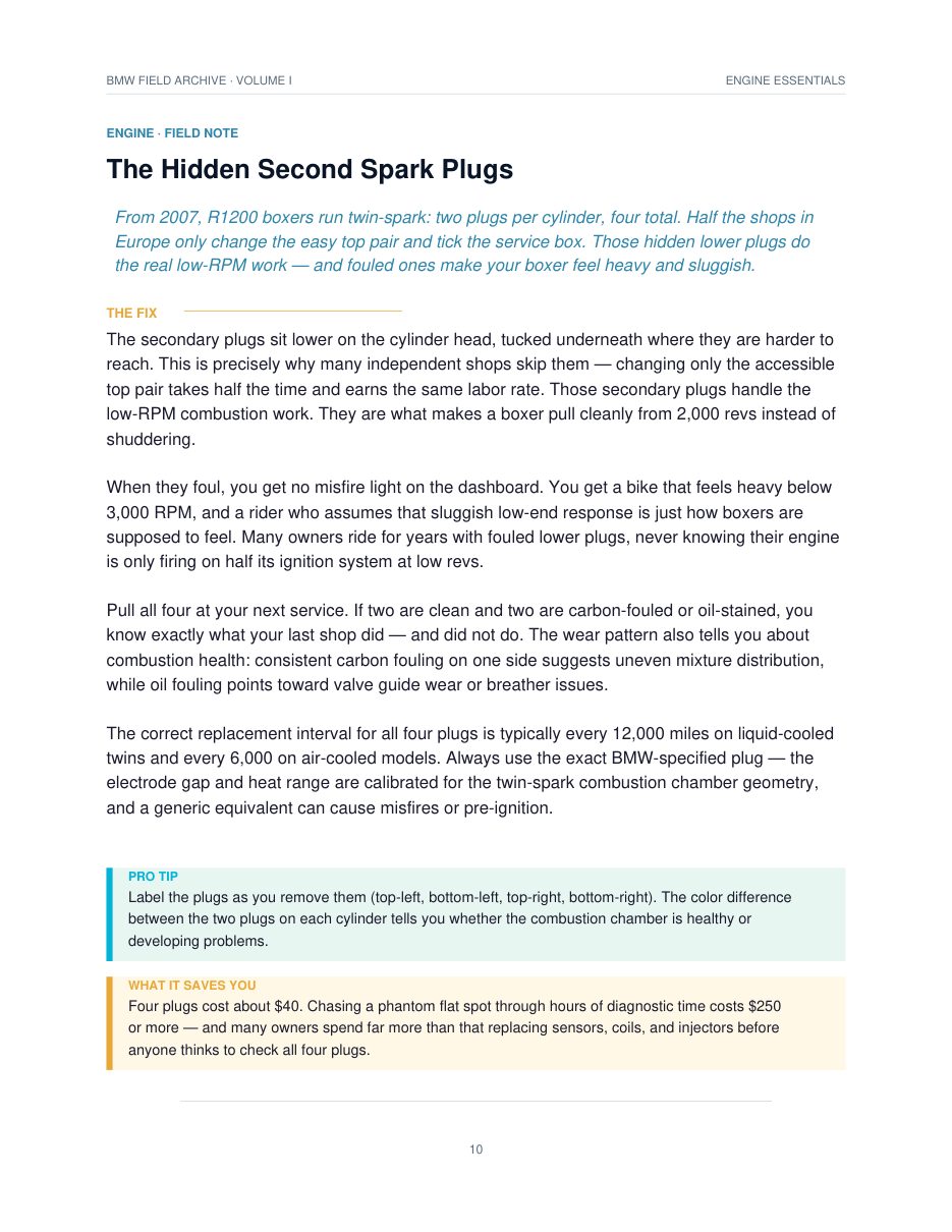 The Hidden Second Spark Plugs
